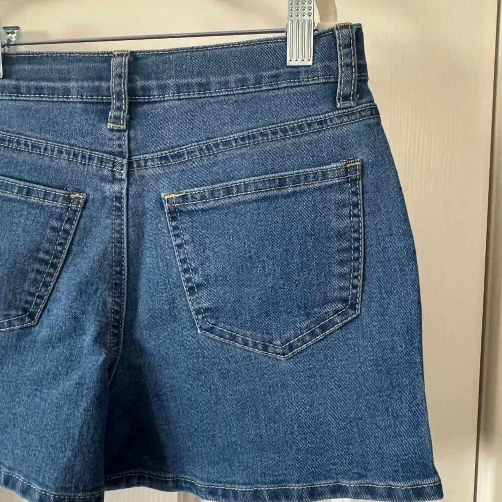 Social Academy Girls Adjustable Waist Medium Wash Wrap Skort Size 10 New